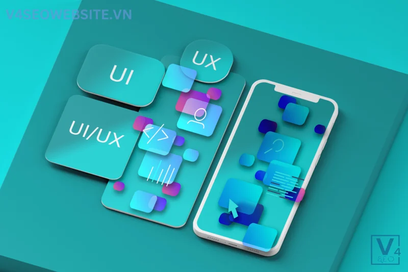 Dịch vụ thiết kế Mobile App theo yêu cầu, uy tín, chất lượng 3 V4SEO Website luôn chú trọng đến UX/UI trong quá trình thiết kế Mobile App