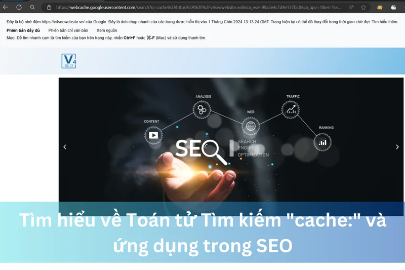 Ảnh đại diện của Tìm hiểu về Toán tử Tìm kiếm "cache:" và ứng dụng trong SEO