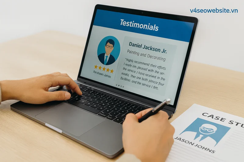 Bí quyết tạo nội dung SEO cho website dịch vụ hiệu quả nhất 2025 3 Tăng độ tin cậy nội dung bằng cách xây dựng E-E-A-T vững chắc cho website dịch vụ của bạn.