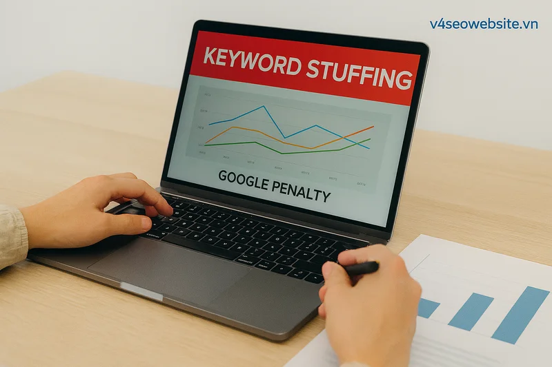 Bí quyết tạo nội dung SEO cho website dịch vụ hiệu quả nhất 2025 4 Tránh nhồi nhét từ khóa và cải thiện chất lượng nội dung để bảo vệ uy tín website trước thuật toán Google.