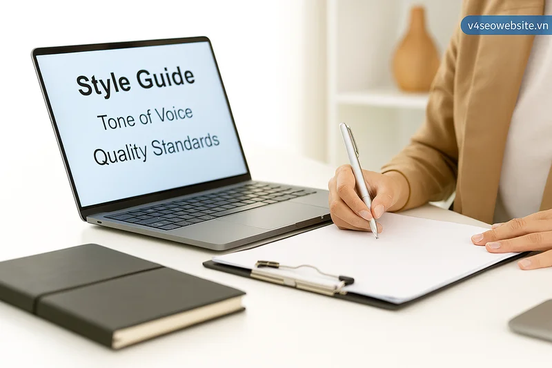 Bí quyết viết bài tin tức (News) SEO: Hướng dẫn toàn diện cho người mới 5 Tối ưu content SEO bằng cách kết hợp brand voice và tiêu chuẩn nội dung chất lượng.