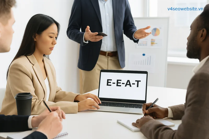 Cách tạo Content Cluster để tối ưu SEO hiệu quả nhất 2025 4 Hiểu đúng E-E-A-T để nâng tầm chất lượng nội dung và cải thiện thứ hạng tìm kiếm.