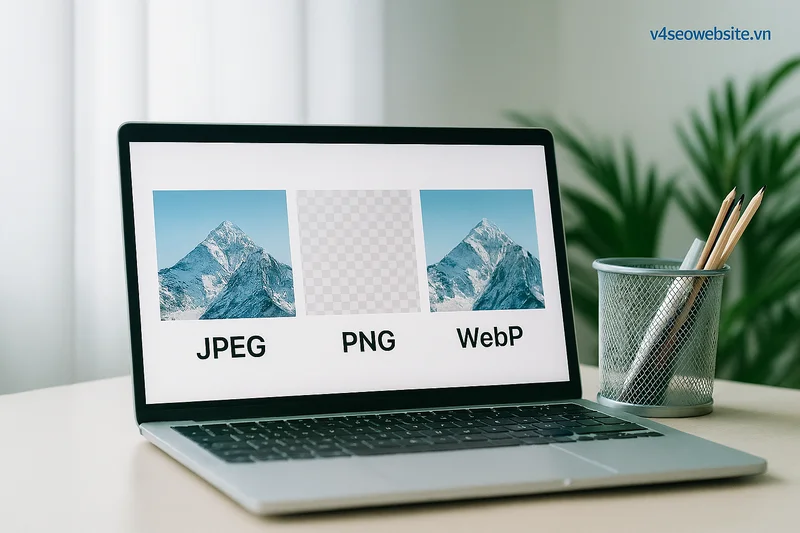 Cách tối ưu hình ảnh trong bài viết Content SEO hiệu quả nhất 2 Chọn đúng định dạng ảnh như WebP giúp giảm dung lượng mà vẫn giữ chất lượng hiển thị.