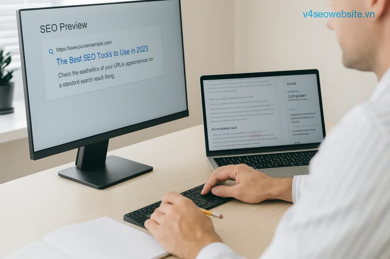 Cách viết bài tóm tắt (Summary) SEO chuẩn 2025 - Hướng dẫn chi tiết 6 Kiểm tra và tối ưu meta description dễ dàng với các công cụ như SERP Preview, Grammarly và Yoast SEO.