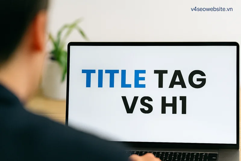 Hướng dẫn tối ưu thẻ tiêu đề (Title Tag) cho Content SEO 2 Title tag vs H1: Hiểu đúng để cải thiện thứ hạng tìm kiếm của bài viết và website.