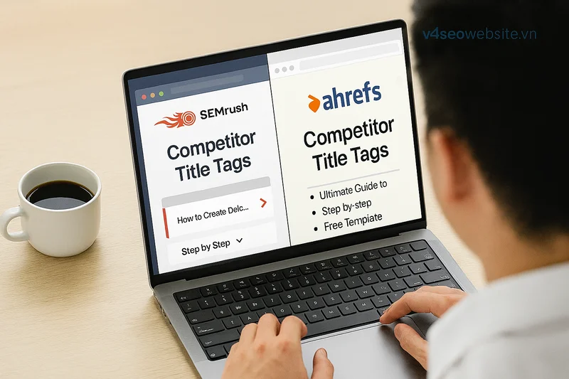 Hướng dẫn tối ưu thẻ tiêu đề (Title Tag) cho Content SEO 4 Phân tích title tag của đối thủ bằng công cụ SEMrush và Ahrefs giúp khám phá cơ hội tối ưu hóa nội dung và tăng thứ hạng từ khóa.