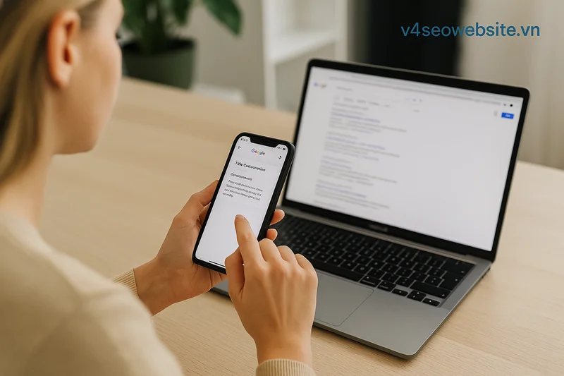Hướng dẫn tối ưu thẻ tiêu đề (Title Tag) cho Content SEO 6 Tối ưu title tag trên thiết bị di động: kiểm tra độ dài hiển thị và hiển thị thực tế trên mobile để đảm bảo hiệu quả SEO.