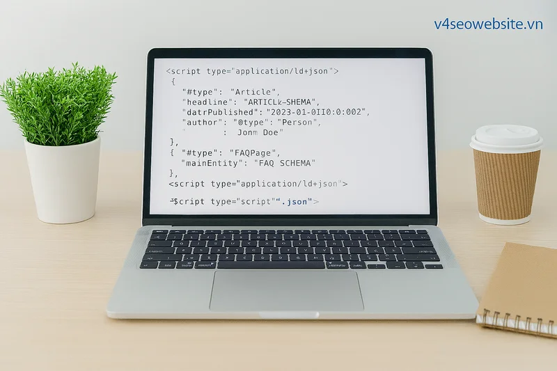 Hướng dẫn viết bài blog chuẩn SEO cho người mới: Bí quyết thành công từ v4seo 5 Triển khai Schema markup giúp Google hiểu rõ nội dung và nâng cao hiển thị trên kết quả tìm kiếm.