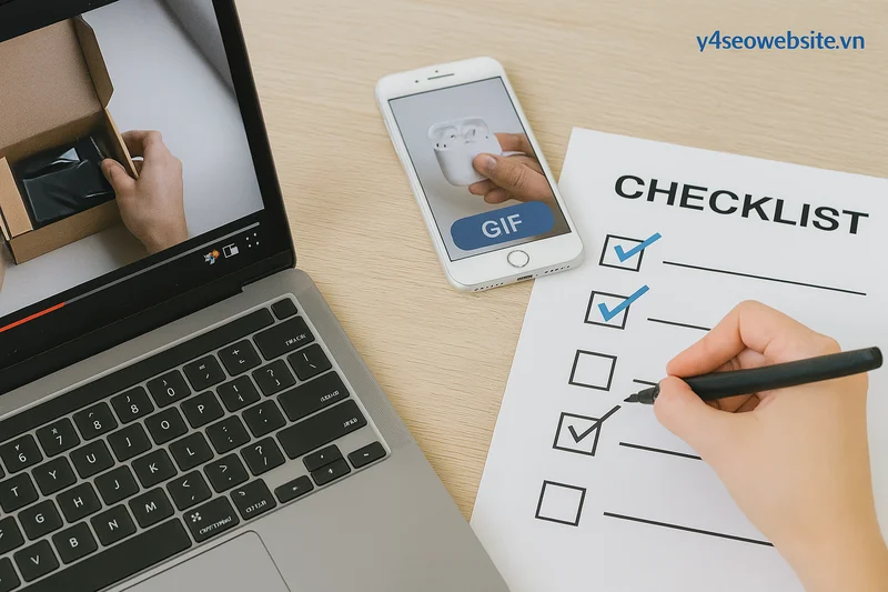 Hướng dẫn viết bài về hướng dẫn sử dụng sản phẩm chuẩn SEO 4 Tích hợp video, GIF và checklist tương tác giúp bài viết hướng dẫn sinh động hơn, tăng thời gian lưu trang và cải thiện thứ hạng SEO.