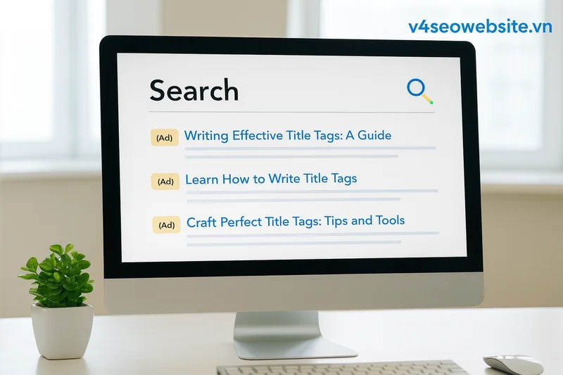 Phương pháp viết nội dung SEO cho trang đích giúp tăng tỷ lệ chuyển đổi 2 Tăng CTR hiệu quả với tiêu đề và meta description chuẩn SEO, thu hút người dùng ngay từ kết quả tìm kiếm.