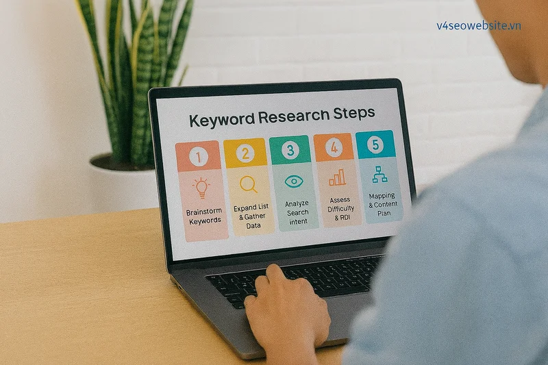 Sự khác biệt giữa từ khóa ngắn và từ khóa dài trong Content SEO 5 Việc nghiên cứu từ khóa cần có quy trình bài bản để Content SEO được chất lượng hơn.