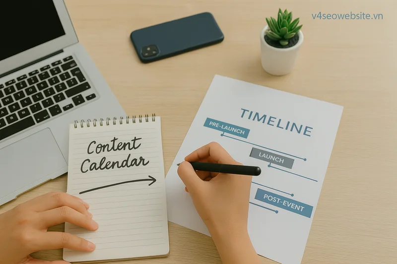 Tạo nội dung bài viết sự kiện (Event) và tối ưu SEO 2 Xây dựng content calendar và timeline giúp quản lý nội dung sự kiện hiệu quả, đúng thời điểm và tối ưu chiến dịch marketing.