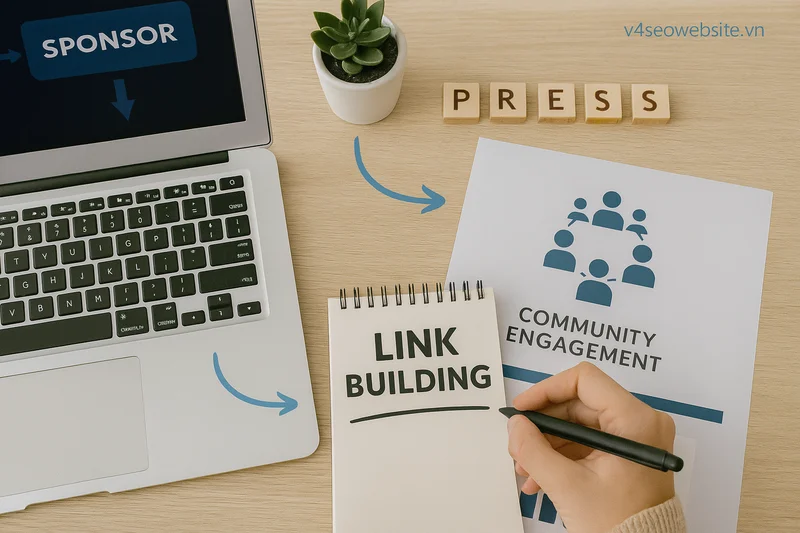 Tạo nội dung bài viết sự kiện (Event) và tối ưu SEO 4 Chiến lược link building cho sự kiện giúp tăng nhận diện thương hiệu và tạo backlink chất lượng từ đối tác, truyền thông và cộng đồng.