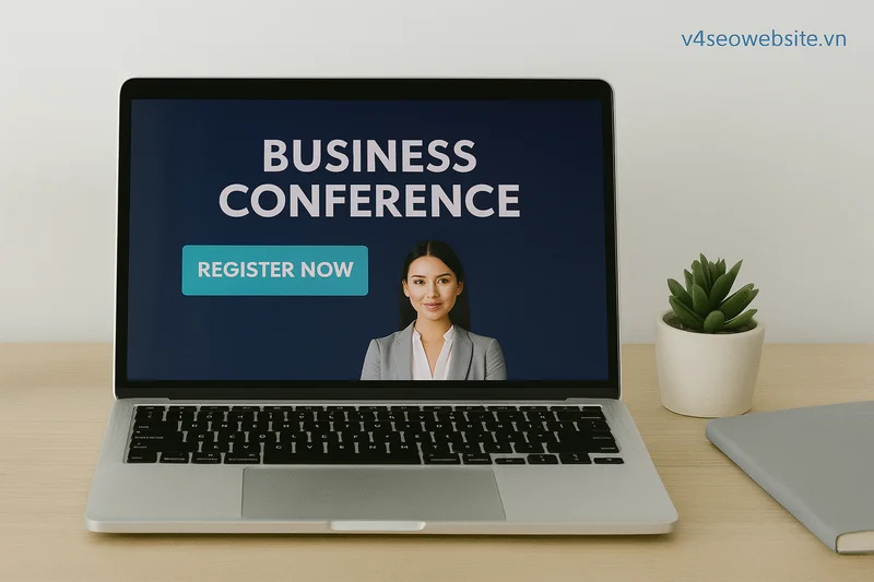 Tạo nội dung bài viết sự kiện (Event) và tối ưu SEO 5 Thiết kế landing page sự kiện hiệu quả với cấu trúc rõ ràng, CTA nổi bật và yếu tố tin cậy giúp tăng chuyển đổi và uy tín thương hiệu.