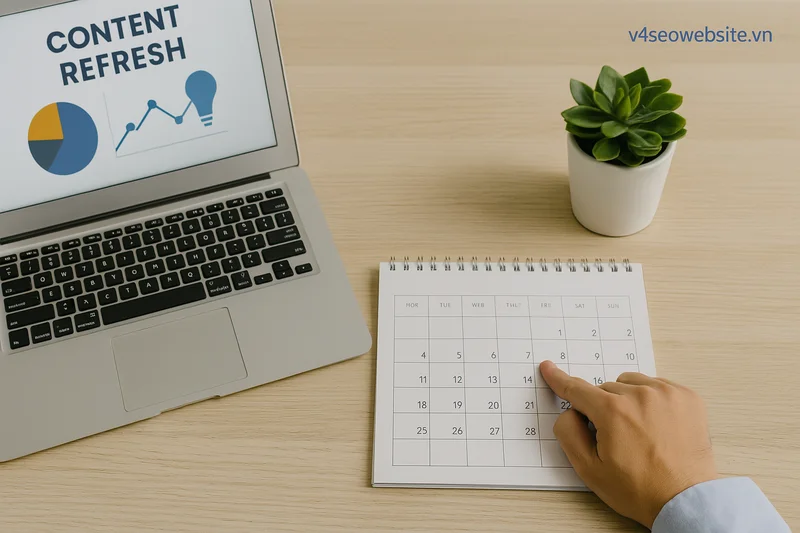 Xây dựng chiến lược nội dung SEO theo mùa hiệu quả cho doanh nghiệp 3 Xuất bản và cập nhật nội dung đúng thời điểm giúp tăng thứ hạng và tiết kiệm tài nguyên SEO hiệu quả.