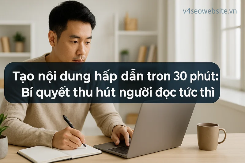 Tạo nội dung hấp dẫn trong 30 phút: Bí quyết thu hút người đọc tức thì