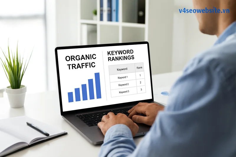 Đánh giá thành công chiến dịch Content SEO - Hướng dẫn chi tiết 1 Nâng cao hiệu quả tiếp cận khách hàng với chiến lược SEO tập trung vào tăng trưởng truy cập và cải thiện thứ hạng tìm kiếm.