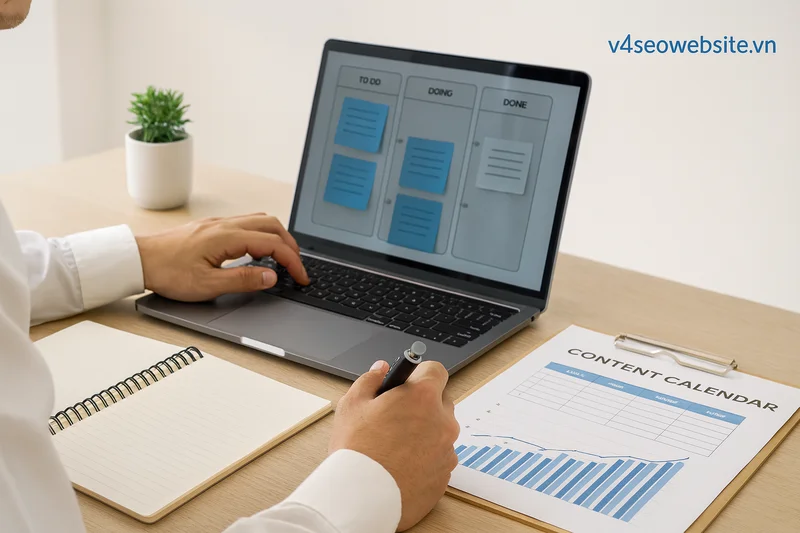 Đánh giá thành công chiến dịch Content SEO - Hướng dẫn chi tiết 3 Lập kế hoạch và hoàn thiện chiến lược Content SEO ngay từ giai đoạn chuẩn bị để đảm bảo chiến dịch đạt hiệu quả tối đa.