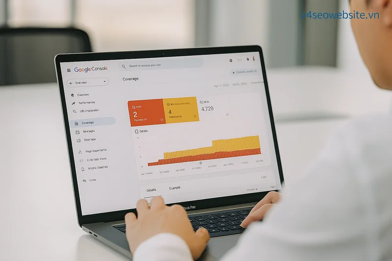 Tận dụng báo cáo Coverage trong Google Search Console để xác định và xử lý các URL bị trùng lặp hiệu quả.