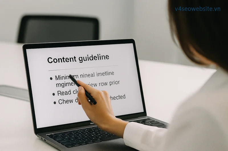 Thiết lập quy trình kiểm soát chất lượng nội dung là bước quan trọng để đảm bảo độ độc đáo và uy tín cho website.