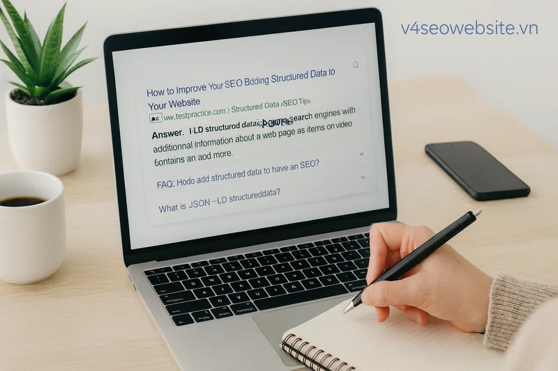 Cách tối ưu bài viết cho từ khóa cạnh tranh cao để bứt phá SERP 2 Ứng dụng dữ liệu có cấu trúc hỗ trợ Google hiểu rõ ngữ cảnh nội dung, tạo điểm nhấn thu hút khách hàng.