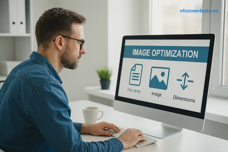 Alt text và tên tệp chứa từ khóa liên quan giúp công cụ tìm kiếm dễ dàng hiểu nội dung hình ảnh hơn.