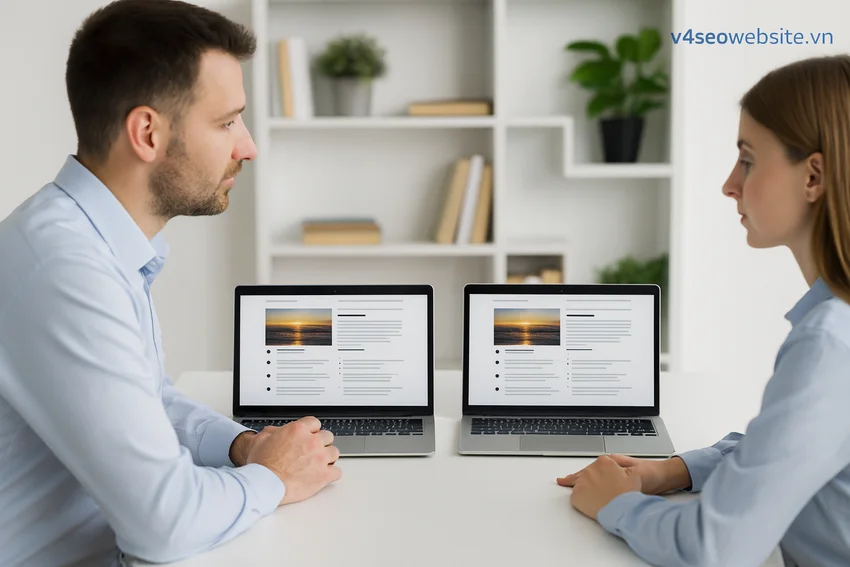 Hướng dẫn tránh trùng lặp nội dung giữa các bài viết SEO hiệu quả 1 Phân tích trùng lặp nội dung trong SEO: Dạng nội bộ, dạng bên ngoài và rủi ro cho thương hiệu.