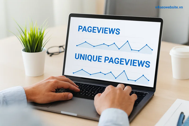 Phân tích hành vi người dùng qua Google Analytics cho Content SEO 1 Hiểu sự khác biệt giữa Pageviews và Unique Pageviews để tối ưu hiệu quả nội dung.
