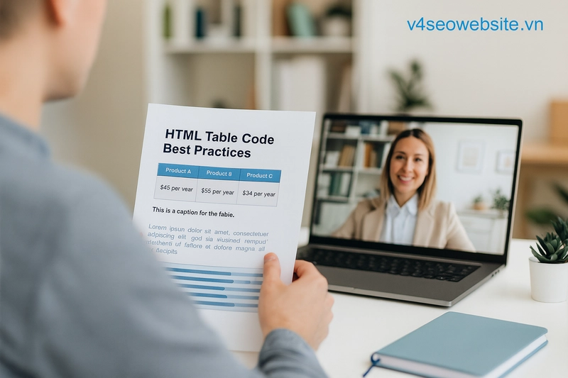 Tạo nội dung SEO bằng bảng biểu & infographics để thu hút người đọc 3 Ứng dụng bảng biểu chuẩn HTML và responsive giúp cải thiện khả năng thu thập dữ liệu và tăng hạng SEO.