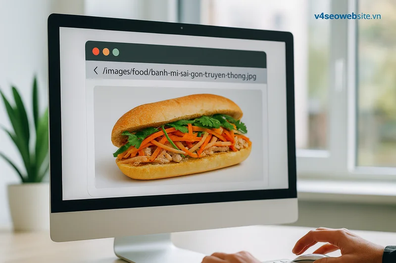 Viết content SEO cho tìm kiếm hình ảnh: Bí quyết tối ưu hiệu quả 4 Đặt tên file và cấu trúc URL rõ ràng giúp Google hiểu nội dung hình ảnh và tăng khả năng xuất hiện trong kết quả tìm kiếm.