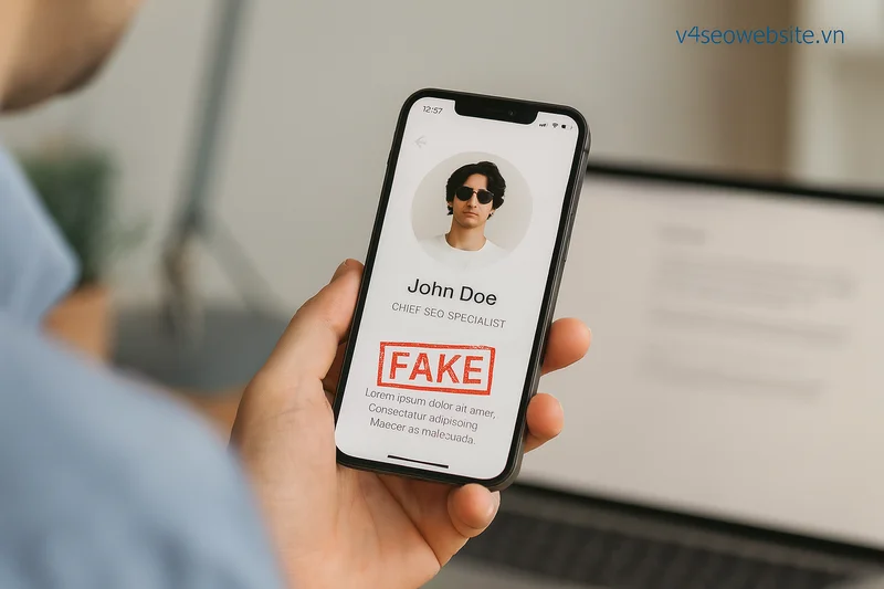 Cách điều chỉnh chiến lược SEO theo E-E-A-T mới nhất của Google 2 Thông tin tác giả không chính xác khiến Google đánh giá thấp, làm suy giảm hiệu quả chiến lược SEO dài hạn.