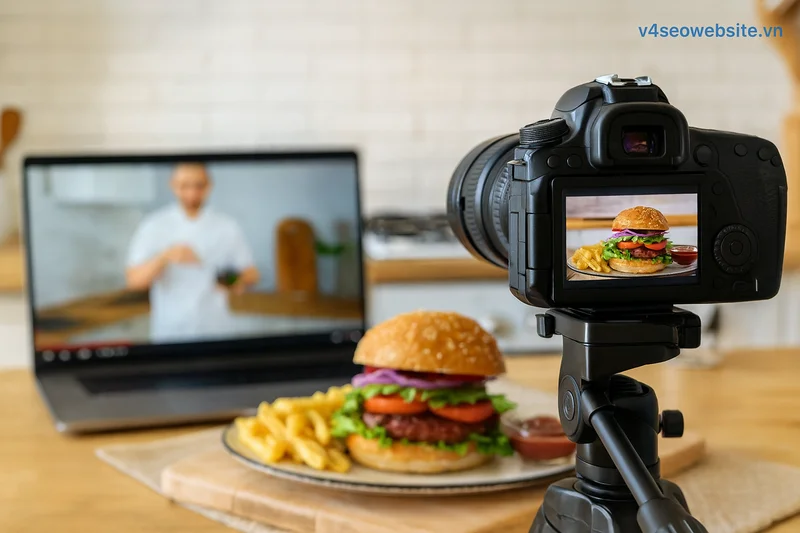 Hình ảnh và video chất lượng cao trong chiến lược SEO tạo lợi thế cạnh tranh mạnh mẽ cho doanh nghiệp F&B.