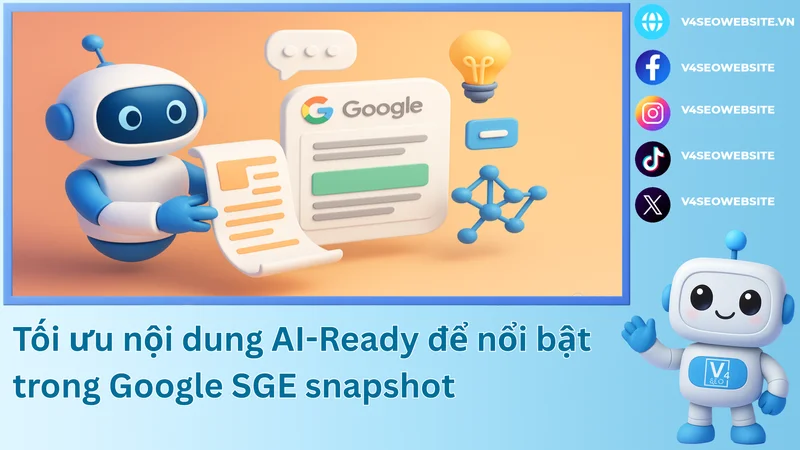 Tối ưu nội dung AI-Ready để nổi bật trong Google SGE snapshot