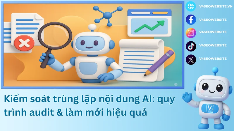 Kiểm soát trùng lặp nội dung AI: quy trình audit & làm mới hiệu quả