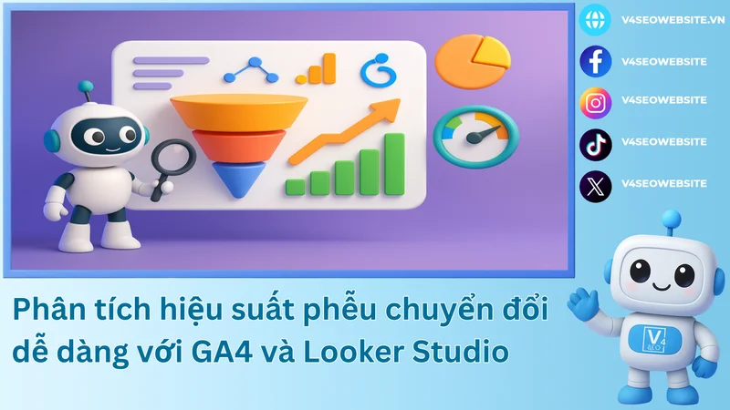 Phân tích hiệu suất phễu chuyển đổi dễ dàng với GA4 và Looker Studio