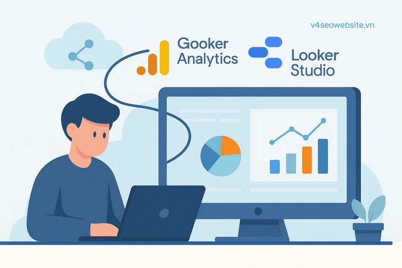 Phân tích hiệu suất phễu chuyển đổi dễ dàng với GA4 và Looker Studio 4 Kết nối dữ liệu GA4 với Looker Studio để biến hành vi người dùng thành báo cáo trực quan đầy sức mạnh.