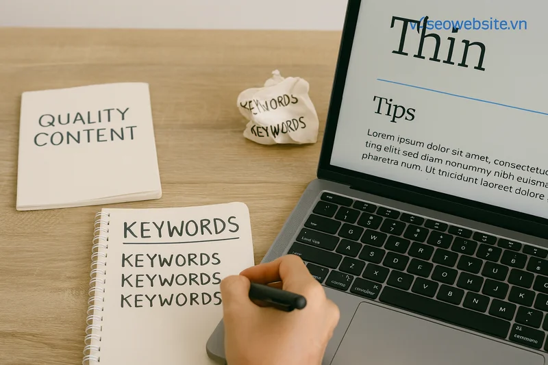 Tối ưu hiệu quả SEO và Content Marketing: Chiến lược tích hợp toàn diện 5 Google ưu tiên nội dung sâu sắc và hữu ích thay vì các trang nhồi nhét từ khóa không mang lại giá trị.