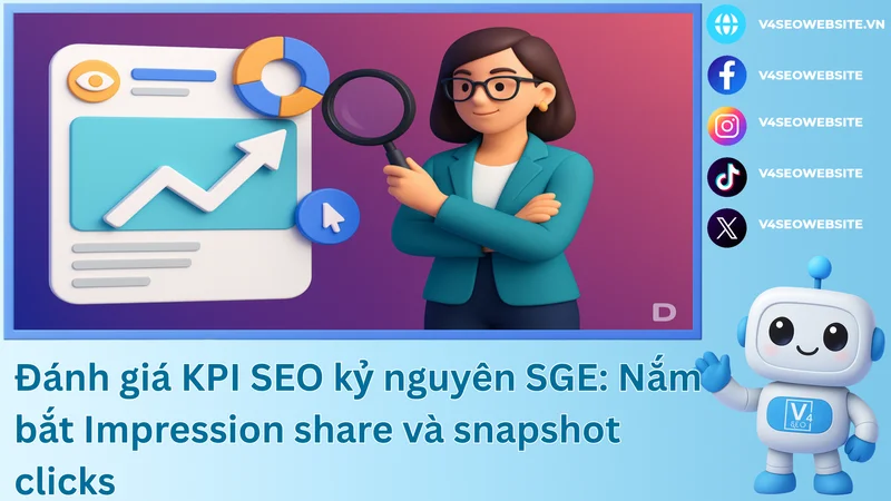 Đánh giá KPI SEO kỷ nguyên SGE: Nắm bắt Impression share và snapshot clicks