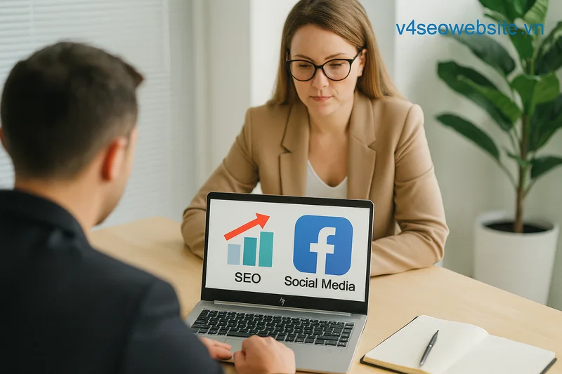 Kết hợp SEO & Social Media: Tối ưu hiển thị, tăng lưu lượng truy cập 4 Liên kết vai trò SEO và Social Media đảm bảo nội dung đồng bộ, hướng đúng mục tiêu và tối ưu nguồn lực.