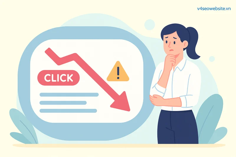 Nhận diện khủng hoảng SEO từ Core Update: Bảo vệ thứ hạng website 3 CTR bất thường kết hợp bounce rate cao cho thấy trải nghiệm người dùng cần cải thiện để giữ chân khách truy cập.