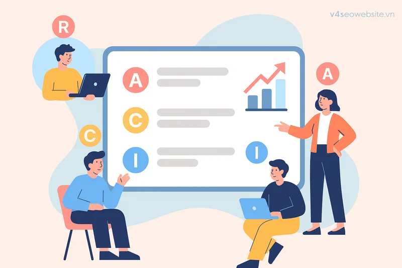 Phân quyền & RACI hiệu quả: Chìa khóa quản lý nhóm content lớn vững mạnh 2 RACI tối ưu trong quản lý content: bí quyết giúp thương hiệu duy trì chất lượng, giảm chồng chéo và tăng tốc xuất bản.