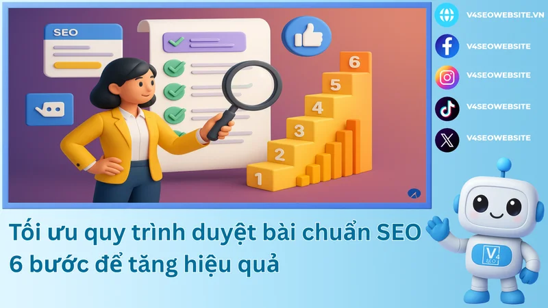 Tối ưu quy trình duyệt bài chuẩn SEO 6 bước để tăng hiệu quả