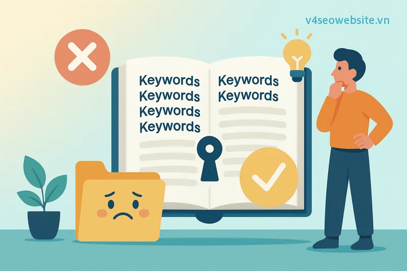 Tập trung quá mức vào từ khóa làm giảm trải nghiệm người đọc và ảnh hưởng nghiêm trọng đến hiệu quả SEO.