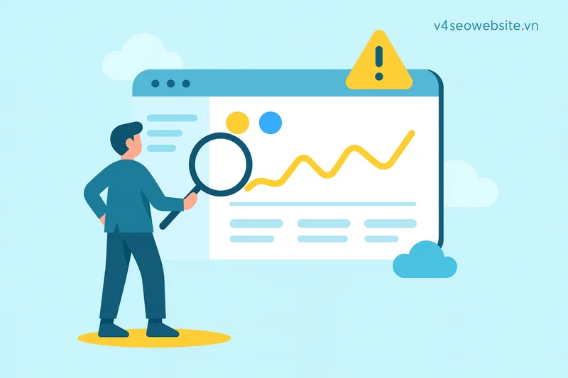 Phân tích dữ liệu Google Analytics và Search Console để nhận diện vấn đề cốt lõi gây án phạt.