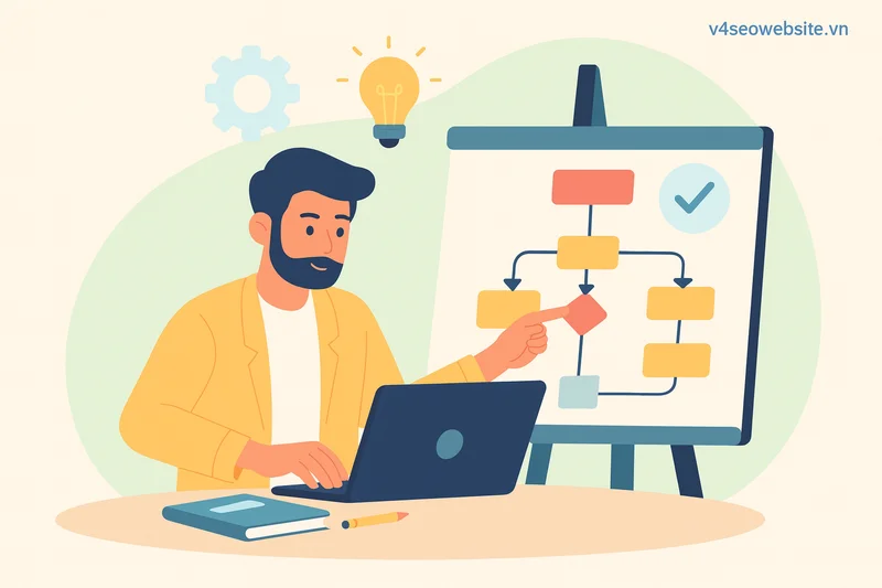 Xây dựng kế hoạch hành động chi tiết giúp doanh nghiệp khắc phục án phạt Google và cải thiện hiệu suất website.