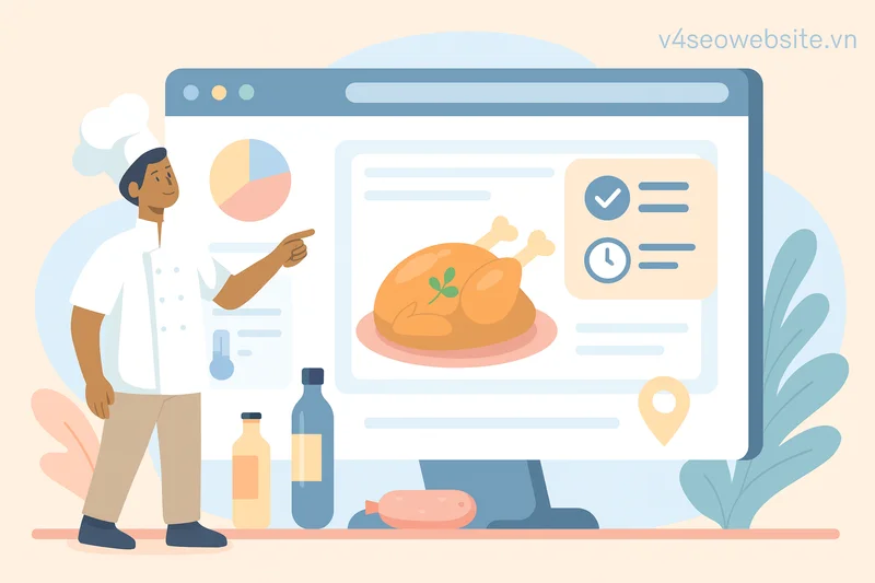 Recipe Schema biến dữ liệu công thức thành ngôn ngữ dễ hiểu, giúp Google hiển thị nội dung sinh động hơn.