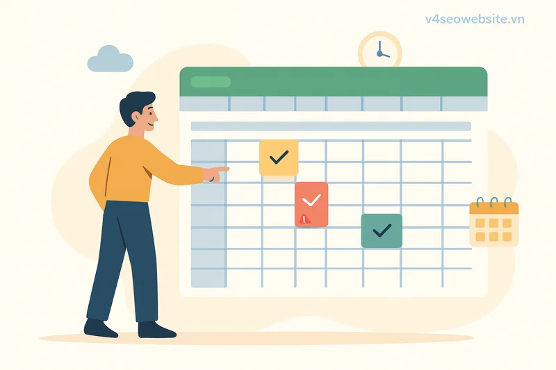 Tận dụng công thức và định dạng điều kiện giúp doanh nghiệp dễ dàng giám sát tiến độ, giảm thiểu rủi ro nội dung.