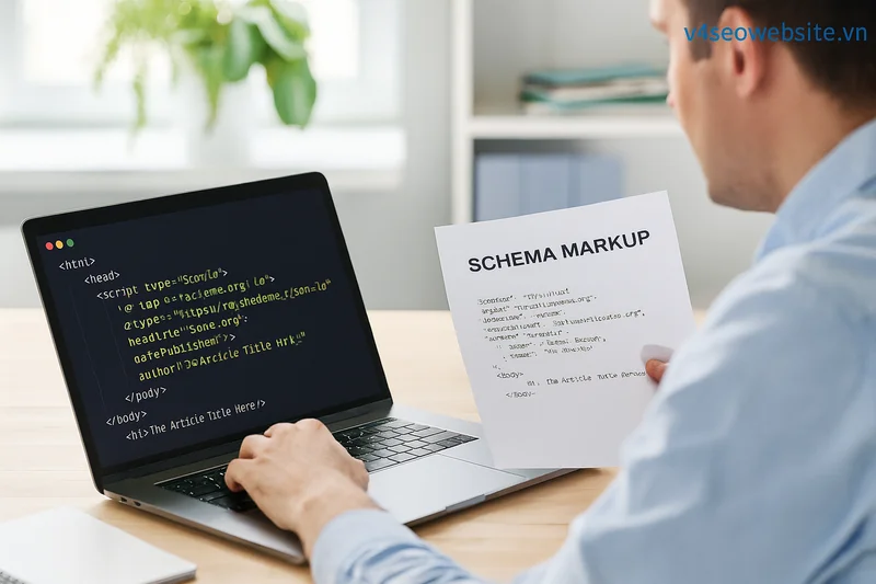 Tối ưu hóa nội dung cho google discover để tăng traffic đột phá 3 Schema markup tăng cường khả năng hiểu ngữ cảnh của Google, giúp thương hiệu nâng cao độ tin cậy và tối ưu SEO hiệu quả.