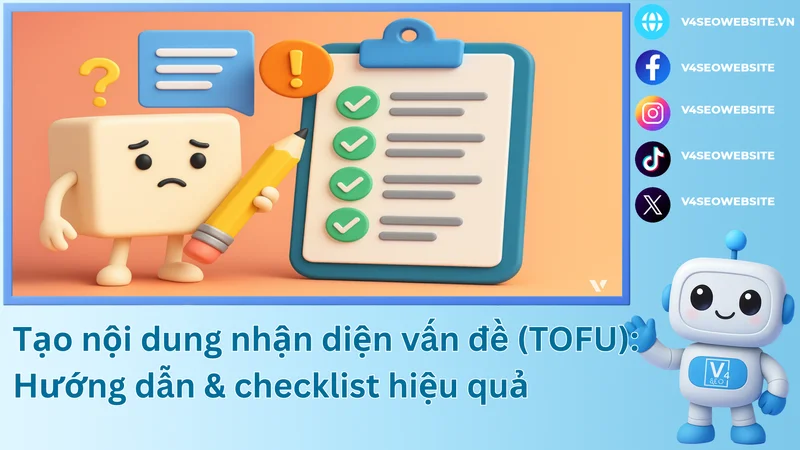 Tạo nội dung nhận diện vấn đề (TOFU): Hướng dẫn & checklist hiệu quả