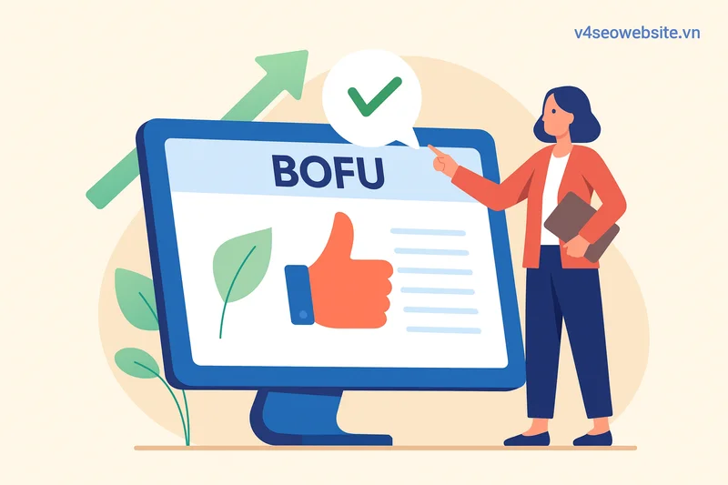 Vai trò trang đích BOFU trong việc thuyết phục khách hàng ra quyết định cuối cùng cho thương hiệu.